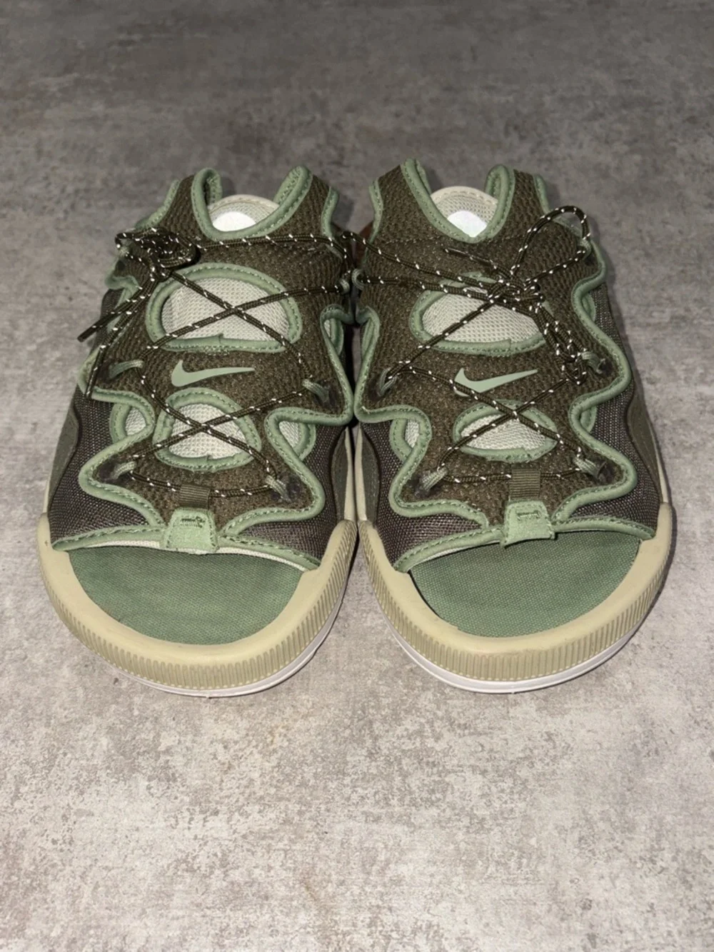 Nike Offline 2.0 Olive Green Slide-Sneaker with White Sole